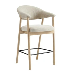 Hoker Elk tapicerowany skandynawski do kuchni piaskowy dąb bielony