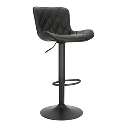 Hoker Aland czarny nowoczesny z oparciem obrotowy regulowany do kuchni i wyspy Intesi