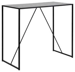Stół barowy Seaford czarny nowoczesny industrialny do kuchni i jadalni 120x60 cm Actona