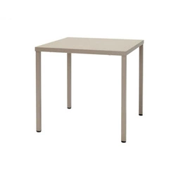 Stół kwadratowy metalowy Summer 80x80 cm beżowy nowoczesny do ogrodu, tarasu i jadalni SCAB Design