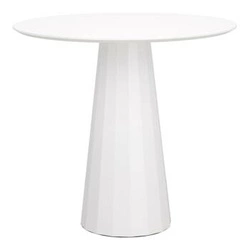 Stół okrągły Florero 80 cm biały nowoczesny na jednej nodze do jadalni i salonu Intesi