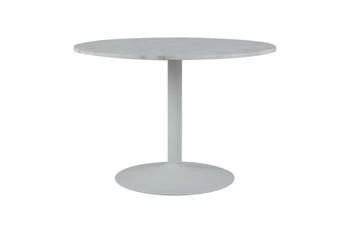 Stół okrągły marmurowy biały Tarifa Actona do jadalni nowoczesny glamour 110 cm