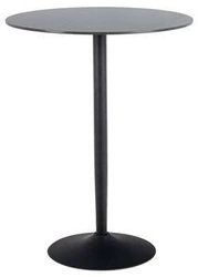 Stół barowy okrągły Malta 80 cm czarny nowoczesny ceramiczny blat do kuchni i jadalni Actona
