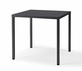 Stół kwadratowy metalowy Summer 70x70 cm antracytowy nowoczesny do ogrodu i jadalni