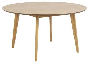 Okrągły stół do jadalni Roxby 140 cm naturalny dąb skandynawski minimalistyczny Actona