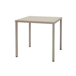 Stół kwadratowy metalowy 70x70 Summer beżowy do ogrodu, tarasu, kawiarni i kuchni