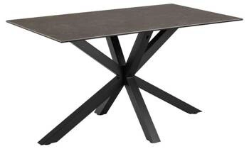 Stół nowoczesny ceramiczny Heaven 135x80 cm czarny do jadalni i salonu Actona
