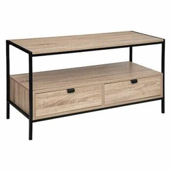 Szafka RTV Aliaj nowoczesna loftowa czarna z szufladami 100 cm do salonu 5five simply smart