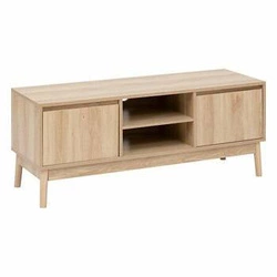 Szafka RTV drewniana Abana 120 cm nowoczesna stojąca do salonu naturalna Atmosphera