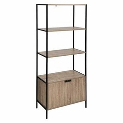 Regał na książki loftowy Aliaj 5five simply smart dąb naturalny z szafką i półkami 68x176 cm