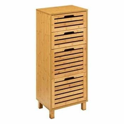 Szafka łazienkowa stojąca Sicela z bambusa z 4 szufladami skandynawska 40 cm 5five