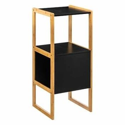 Szafka łazienkowa stojąca Natureo 80 cm czarna z drewna bambusowego do małej łazienki 5five