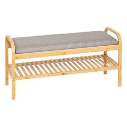 Półka na buty Cosy 5five simply smart bambusowa z siedziskiem naturalna skandynawska 90 cm