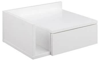Szafka nocna biała wisząca z szufladą 40 cm nowoczesna Actona Ashlan II minimalistyczna