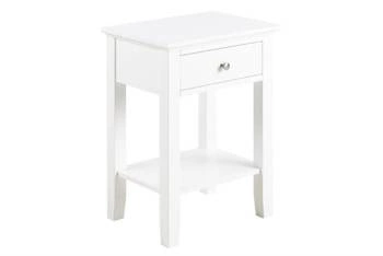 Szafka nocna biała z szufladą 45 cm nowoczesna Linnea Actona elegancka do sypialni