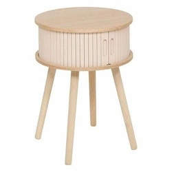 Szafka nocna Atmosphera Nysos w stylu skandynawskim, naturalna, z półkami, 40 cm szerokości