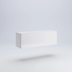 Szafka RTV wisząca Box 105 cm biała połysk nowoczesna do salonu Intesi