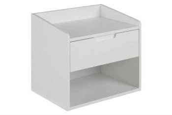Szafka nocna biała z szufladą 46 cm nowoczesna wisząca Actona Dimeo do sypialni