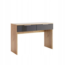 Nowoczesna toaletka drewniana z szufladami Lana dąb do sypialni Intesi 120 cm