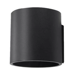 Kinkiet ścienny ORBIS czarny nowoczesny aluminiowy do salonu i sypialni Sollux Lighting