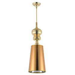 Lampa wisząca QUEEN złota 25 cm nowoczesna regulowana do salonu i nad stół