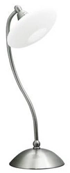 Lampa stołowa Elisa lampka 1x40W G9 satyna-nikiel+białe szkło