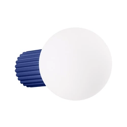 Kinkiet ścienny HALO nowoczesny ultramaryna IP44 do łazienki i salonu aluminium szkło