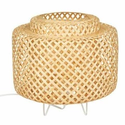 Lampka nocna do sypialni Liby bambusowa nowoczesna skandynawska Atmosphera naturalna 27 cm