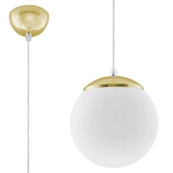 Lampa wisząca kula UGO 20 złota szklana do salonu nowoczesna nad stół Sollux