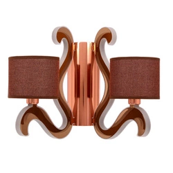 Kinkiet Ambrosia 3 2x40W E14 + 12,3W LED  miedziany