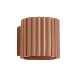 Nowoczesny kinkiet ścienny AURA kawowy aluminiowy do salonu i sypialni 12 cm