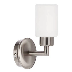 Kinkiet ścienny Mirror CANDELLUX szklano-metalowy nikiel do salonu i sypialni 21 cm