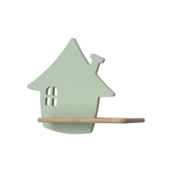 Kinkiet ścienny House LED miętowy drewniany do pokoju dziecięcego 4W 4000K CANDELLUX