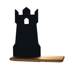 Kinkiet ścienny LED Tower czarny klasyczny do pokoju dziecięcego z drewna 4000K CANDELLUX