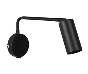 Nowoczesny czarny kinkiet ścienny Tina metalowy do sypialni i salonu regulowany 31 cm