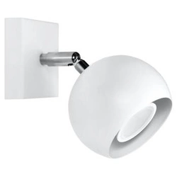 Kinkiet ścienny Oculare biały nowoczesny metalowy do salonu i sypialni Sollux Lighting