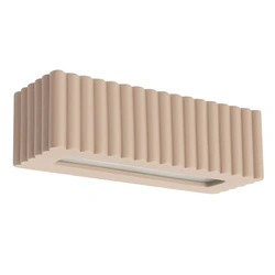 Kinkiet ścienny RIGATA taupe nowoczesny ceramiczny do salonu