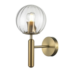 Kinkiet ścienny PALLA nowoczesny złoty szklany 15 cm do sypialni i salonu Step into Design