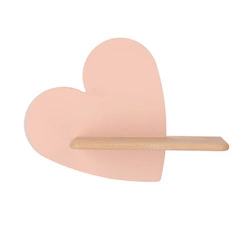 Kinkiet ścienny LED Heart różowy do pokoju dziecięcego, drewniany, klasyczny, Candellux