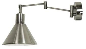 Kinkiet ścienny Copenhagen nowoczesny chrom metalowy regulowany do salonu i sypialni 37,5 cm