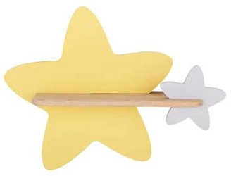 Kinkiet ścienny LED Star złoty klasyczny drewniany do pokoju dziecięcego CANDELLUX 5W 4000K