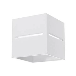 Nowoczesny kinkiet ścienny LOBO biały aluminiowy do sypialni i salonu Sollux Lighting