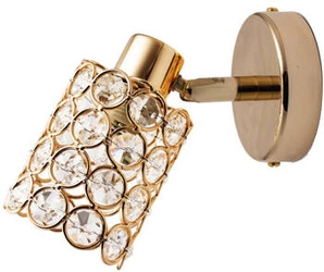 Kinkiet glamour York regulowany kryształowy różowe złoto do sypialni i salonu CANDELLUX