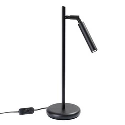 Nowoczesna czarna lampa biurkowa Pastelo z ruchomym kloszem do gabinetu lub sypialni 43 cm