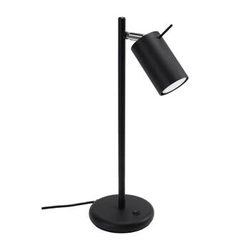Lampa biurkowa RING czarna nowoczesna metalowa z regulacją kąta do biura i sypialni SOLLUX