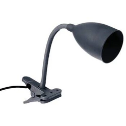 Lampka nocna na biurko z klipsem Sily Atmosphera nowoczesna szara do sypialni i biura 43 cm