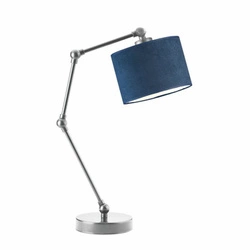 Lampka nocna ASMARA VELUR nowoczesna regulowana morska welurowa do sypialni i na biurko LYSNE