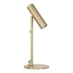 Lampka nocna LED Paris złota nowoczesna stalowa do sypialni i salonu Intesi 47 cm