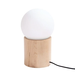 Drewniana lampka biurkowa BOOMO SOLLUX LIGHTING nowoczesna lampka na biurko do gabinetu i sypialni