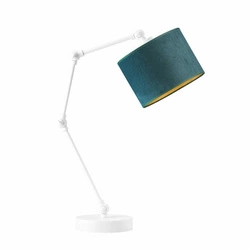 Lampka nocna ASMARA VELUR GOLD zielona nowoczesna z regulacją wysokości do sypialni Lysne